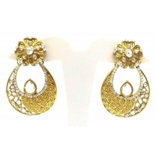Gold Chand Bali Earring Jhumka Fashion Jewelry Boho Chich Drop Dangle Long E53